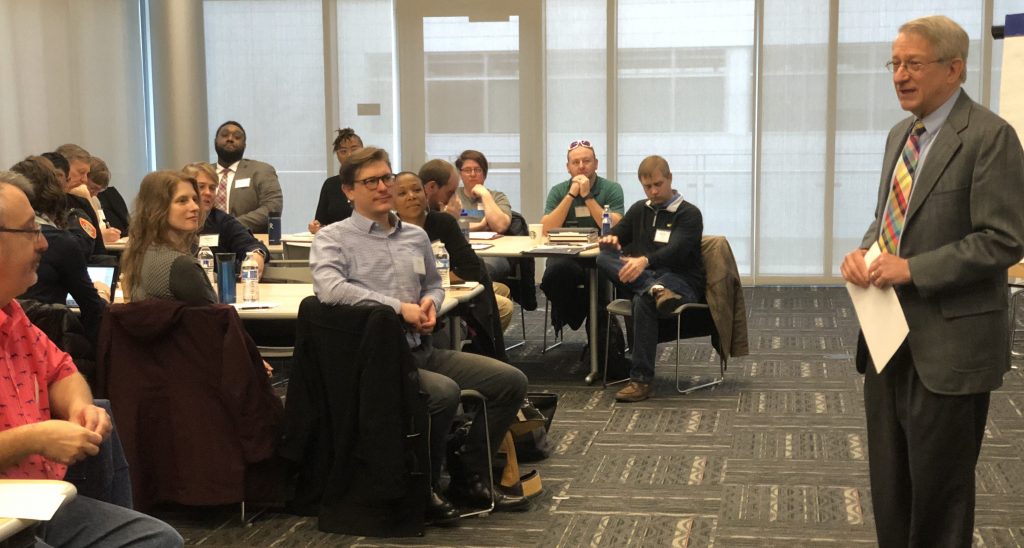  /></p>
<p>We spent the bulk of the first day focused on strategies to conduct meaningful, inclusive community engagement. We also discussed the challenges in collaborating with state departments of transportation, how new mobility technologies influence the way people travel in our cities, and how to define and measure the success of safety demonstration projects.</p>
<p>In addition, the City of Durham led a frank discussion about how past transportation choices have created inequitable, car-oriented environments. Specifically, they acknowledged how the 