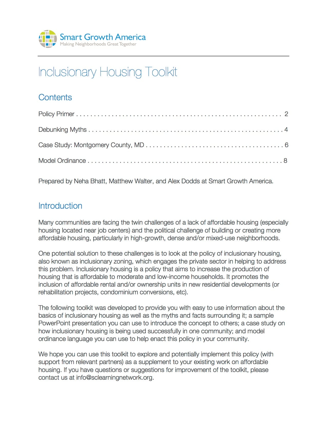 Inclusionary Housing Policy Toolkit - Smart Growth America