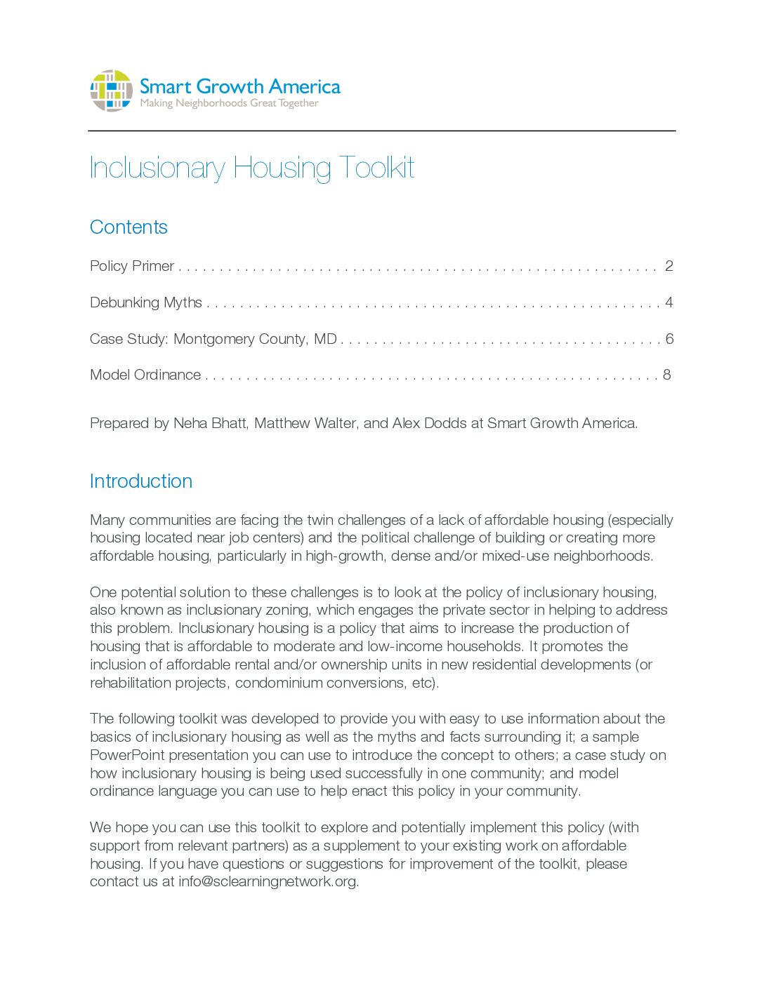 Inclusionary Housing Policy Toolkit - Smart Growth America